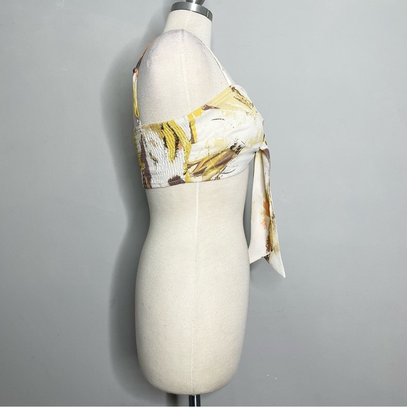 AKIRA Tie Front Bustier Cropped Tank Bra Top - Picture 5 of 8